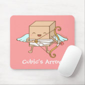 Schattige Whimsical Kubieke Cupido Pijl Grappige W Muismat (Met muis)