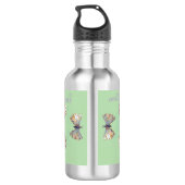 Schattige Whimsical Libelle Vlinder Maureen Girard Waterfles (Achterkant)