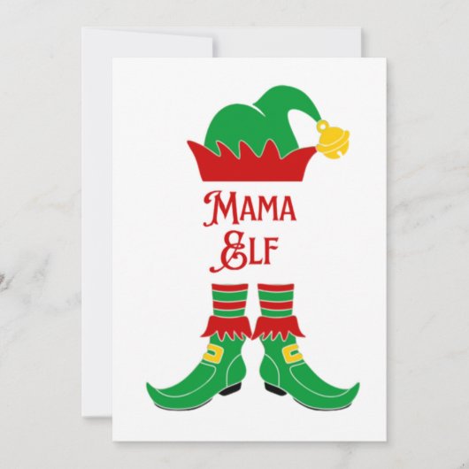 Schattige Whimsical Mama Elf Feestdagenkaart (Voorkant)
