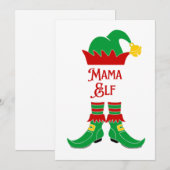 Schattige Whimsical Mama Elf Feestdagenkaart (Voorkant / Achterkant)