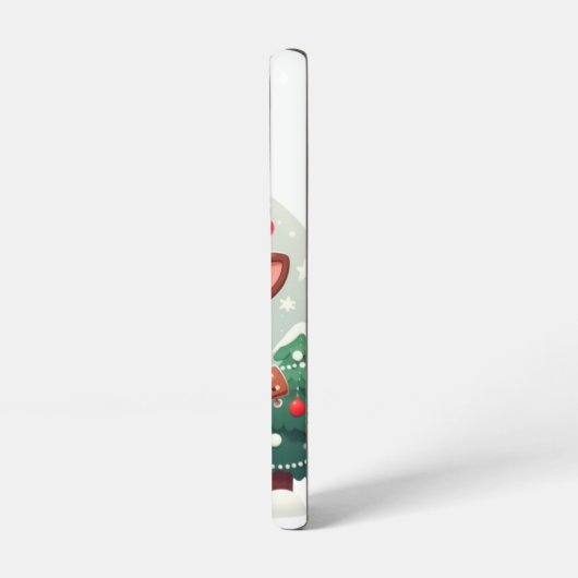 Schattige Whimsical Rendier met gitaar Samsung Galaxy Hoesje (Linkerkant)