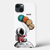 Schattige Whimsical Ruimtevaarder, Planeet Buitenr Case-Mate iPhone Case (Achterkant)