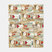 Schattige Whimsical Sneeuwman Aarde Liefde Fleece Deken (Voorkant)