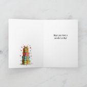 Schattige Whimsical Teddibeer Gefeliciteerd Eerste Kaart (Binnen)