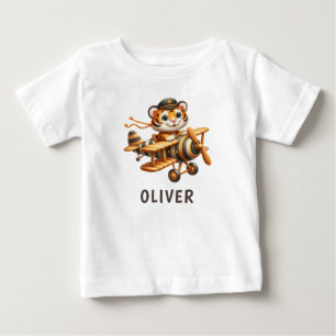 Schattige Whimsical Vliegende Tijger Kind op een V