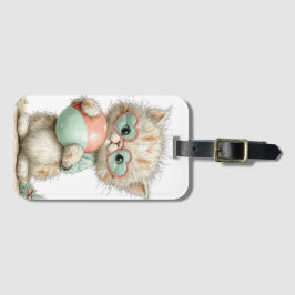SCHATTIGE WHIMSICAL ZOMER THEMA KITTY KAT BAGAGELABEL
