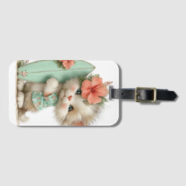 SCHATTIGE WHIMSICAL ZOMER THEMATISCHE POES BAGAGELABEL