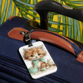 SCHATTIGE WHIMSICAL ZOMER THEMATISCHE POES BAGAGELABEL
