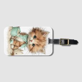SCHATTIGE WHIMSICAL ZOMER THEMATISCHE POES BAGAGELABEL