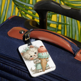 SCHATTIGE WHIMSICAL ZOMER THEMATISCHE POES KITTY BAGAGELABEL
