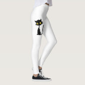 Schattige Whimsical Zwarte Katten Leggings (Rechts)