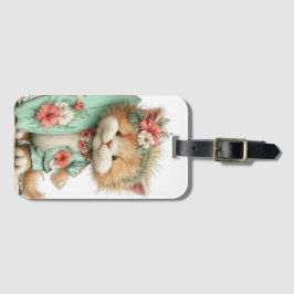 SCHATTIGE WHIMSICALE ZOMER THEMA KATTEN BAGAGELABEL