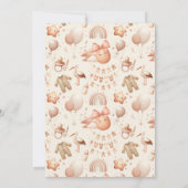 Schattige Whimsy Baby shower - Kledinglijn Uitnodi Kaart (Achterkant)