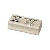 Schattige Whippet Dog Retouradres Rubberstempel (Stempel)