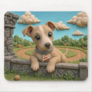 Schattige Whippet Puppy, Baby Hond Muismat