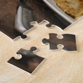 Schattige Whippet Puppy Pilgrim Pet Thanksgiving D Legpuzzel (Zijkant)