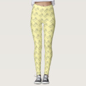 Schattige White Cream Toucan vogelpatroon Leggings (Voorkant)