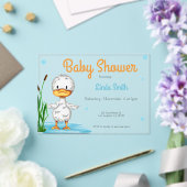 Schattige White Duck Geslachtsneutraal Baby shower Acryl Uitnodigingen (Insitu (Huwelijk))