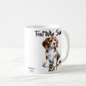 Schattige'' Who Said Tea'' Browns Beagle Koffiemok (Voorkant rechts)