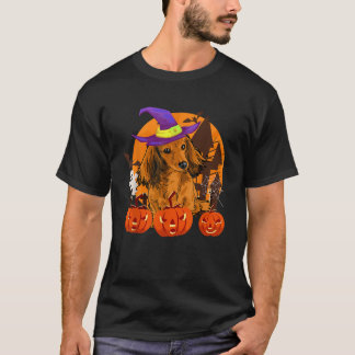 Schattige Wiener Dachshund Heks Pompoen Hond Liefh T-shirt