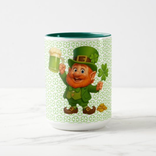 Schattige/wierige kabouter St. Patrick's Day  Mok (Midden)