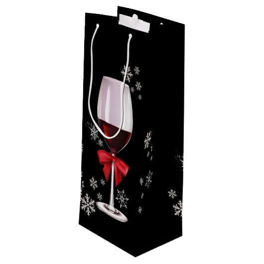 Schattige Wijn Gift Bag Wijn Cadeautas (Achterkant Gekanteld)