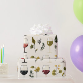 Schattige wijnkopjes inpakpapier