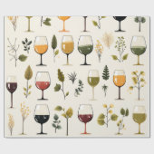 Schattige wijnkopjes inpakpapier (Vlak)