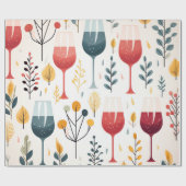 Schattige wijnkopjes inpakpapier (Vlak)