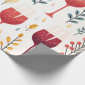 Schattige wijnkopjes inpakpapier (Hoek)