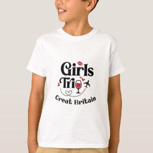 Schattige wijnmeisjesreis Groot-Brittannië Reizen T-shirt