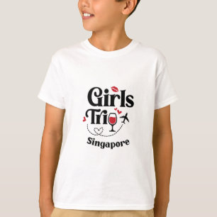 Schattige wijnmeisjesreis Singapore reisvakantie  T-shirt