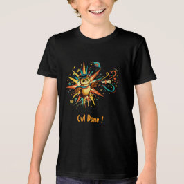 Schattige Wijze Uil Afgestudeerd Klas van 2026 Ret Tri-Blend Shirt