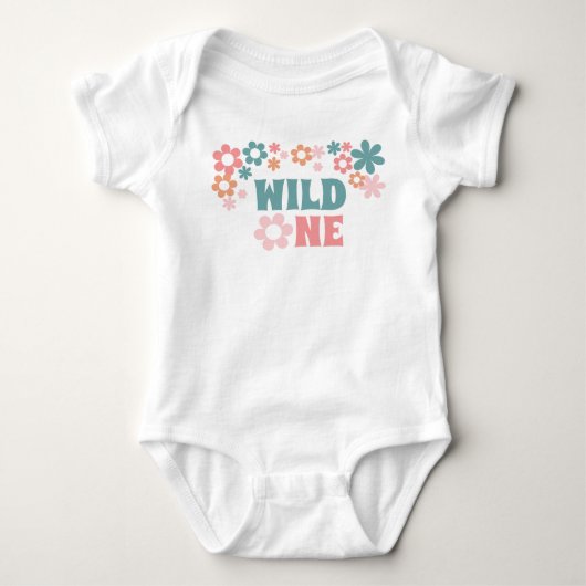 Schattige wild een meisje eerste verjaardag romper (Voorkant)