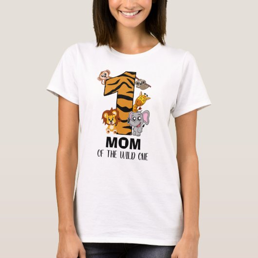 Schattige Wild Een Oerwoud Dier Safari Zoo Moeder  T-shirt (Voorkant)