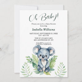 Schattige Wild Koala Genderneutraal Baby shower Kaart