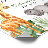 Schattige Wild One Safari 1e Verjaardag Mijlpaal t Poster (Hoek)