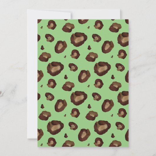 Schattige Wild One Safari Animals Oerwoud 1e verja Kaart (Achterkant)