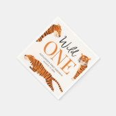 Schattige Wild One Tiger 1e verjaardagsfeestje Servet (Hoek)