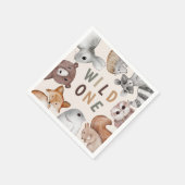 Schattige Wild One Woodland Animals Party Servet (Hoek)