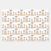 Schattige Wild Safari Meerkat Verjaardag Inpakpapier Vel (Voorkant)