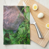 Schattige Wilde Bruine Konijn Natuur  Theedoek (Quarter Fold)