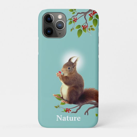 Schattige Wilde Eekhoorn & Bewerkbare Tekst Case-Mate iPhone Case (Achterkant)