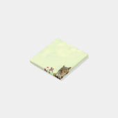 Schattige wilde eekhoorn op limoengroene Post-it-n Post-it® Notes (Schuin)