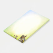 Schattige wilde eekhoorn op pastelkleuren post-it® notes (Schuin)