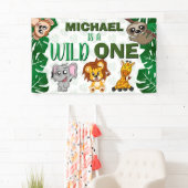 Schattige Wilde Eén Jungle Safari Dieren Eerste Ve Spandoek (Insitu)