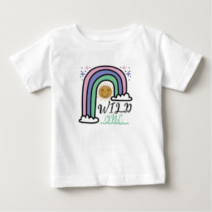 Schattige Wilde Eén Regenboog Zon Eerste Verjaarda