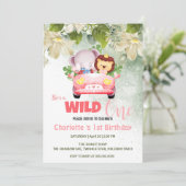 Schattige Wilde Eén Safari Dier liefde Auto 1e Ver Kaart (Staand voorkant)