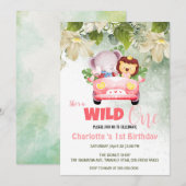 Schattige Wilde Eén Safari Dier liefde Auto 1e Ver Kaart (Voorkant / Achterkant)