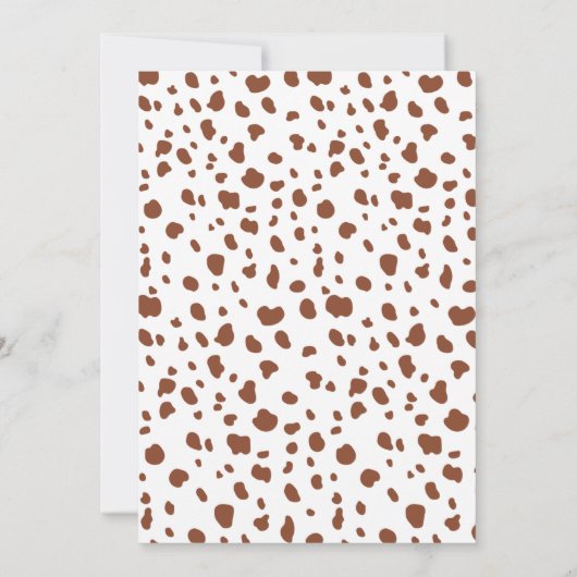 Schattige Wilde Eén Safari Dieren Jungle Kaart (Achterkant)